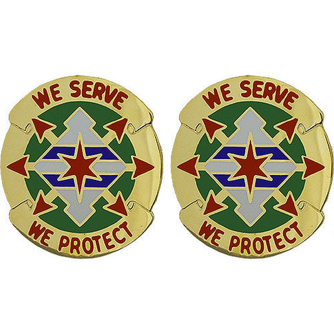 33rd Military Police Battalion Unit Crest (We Serve We Protect) - Sold in Pairs