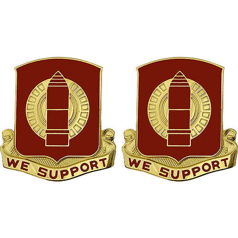 34th Field Artillery Regiment Unit Crest (We Support) - Sold in Pairs