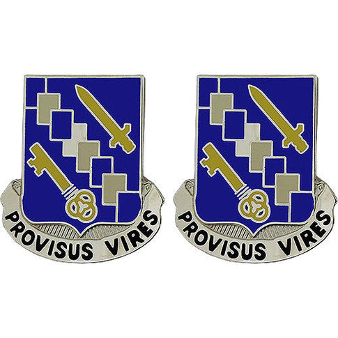 34th Support Battalion Unit Crest (Provisus Vires) - Sold in Pairs