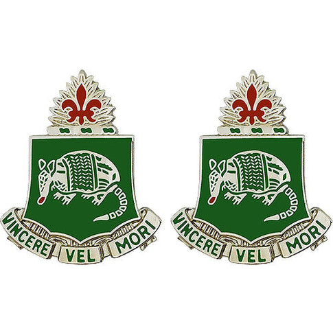 35th Armor Regiment Unit Crest (Vincere Vel Mori) - Sold in Pairs