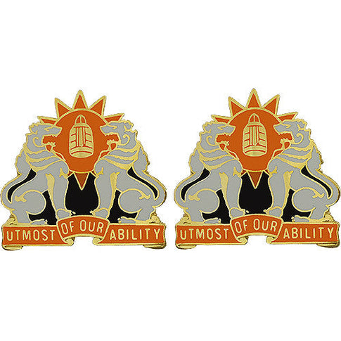 35th Signal Brigade Unit Crest (Utmost of Our Ability) - Sold in Pairs