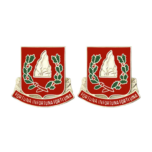 37th Engineer Battalion Unit Crest (Fortuna Infortuna Forti Una) - Sold in Pairs