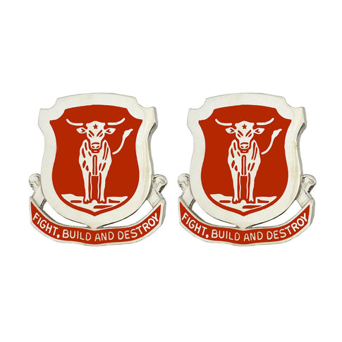 39th Engineer Battalion Unit Crest (Fight, Build and Destroy) - Sold in Pairs
