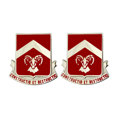 40th Engineer Battalion Unit Crest (Constructio Et Destructio) - Sold in Pairs