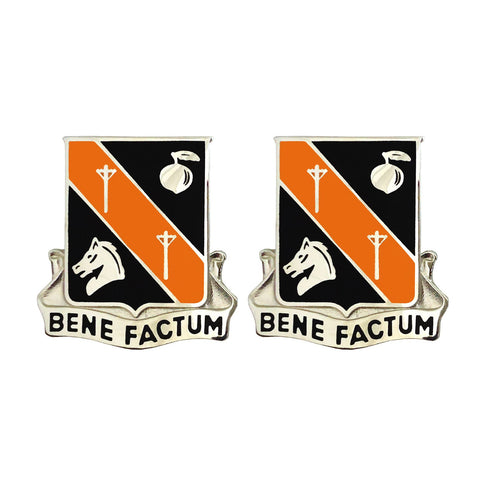 40th Signal Battalion Unit Crest (Bene Factum) - Sold in Pairs