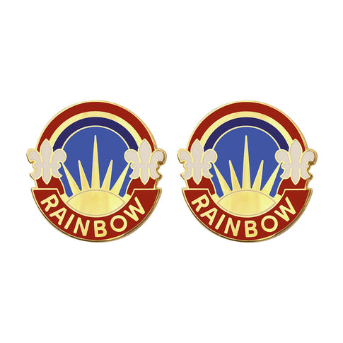 42nd Infantry Division Unit Crest (Rainbow) - Sold in Pairs