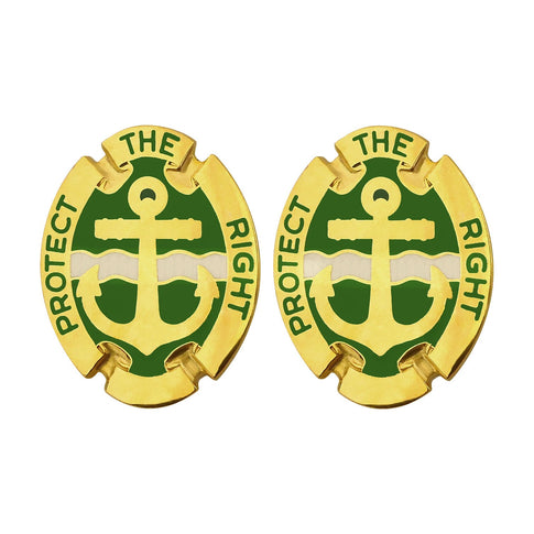 43rd Military Police Brigade Unit Crest (Protect the Right) - Sold in Pairs