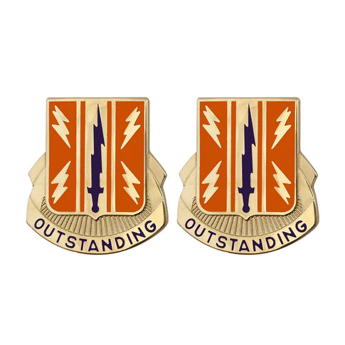 44th Signal Battalion Unit Crest (Outstanding) - Sold in Pairs