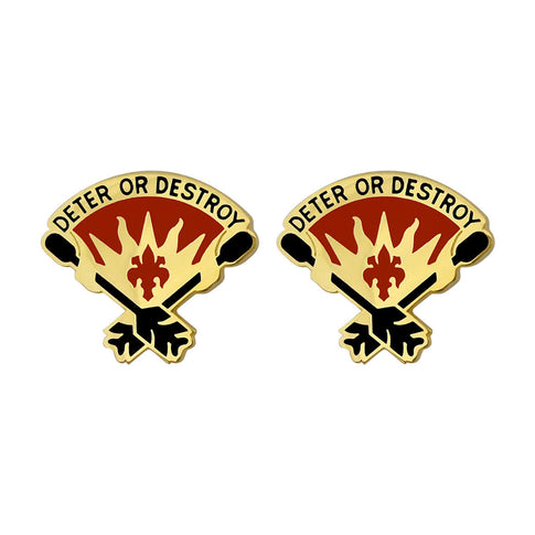45th ADA (Air Defense Artillery) Brigade Unit Crest (Deter or Destroy) - Sold in Pairs