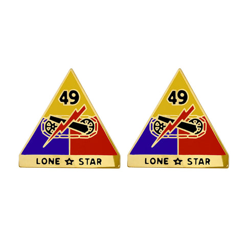 49th Armored Division Unit Crest (Lone Star) - Sold in Pairs