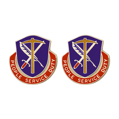 49th Personnel Services Battalion Unit Crest (People Service Duty) - Sold in Pairs