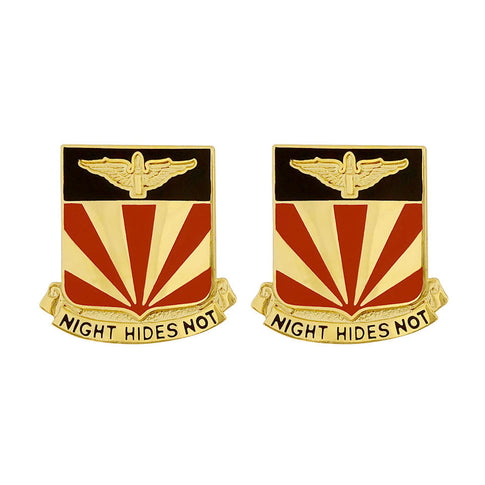 56th ADA (Air Defense Artillery) Regiment Unit Crest (Night Hides Not) - Sold in Pairs