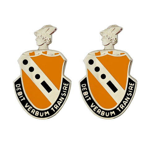 56th Signal Battalion Unit Crest (Debit Verbum Transire) - Sold in Pairs