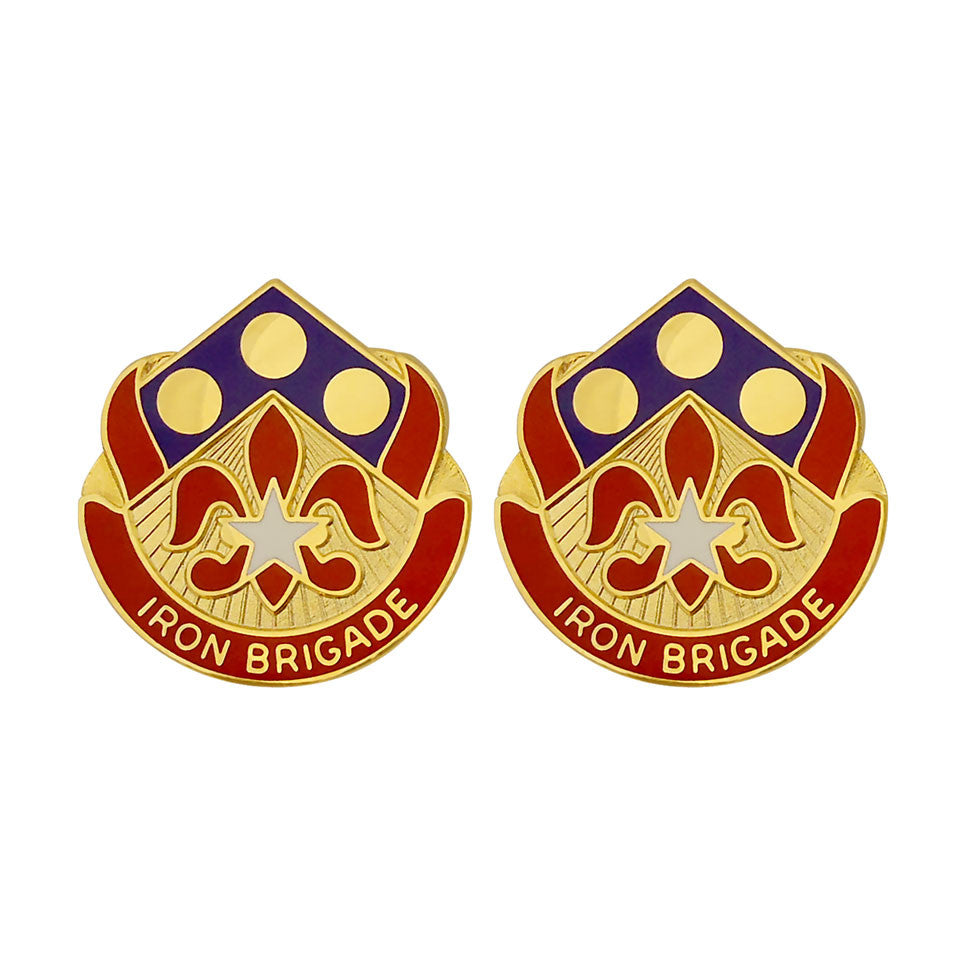 157th Maneuver Enhancement Brigade Unit Crest (Iron Brigade) Army Unit Crests 