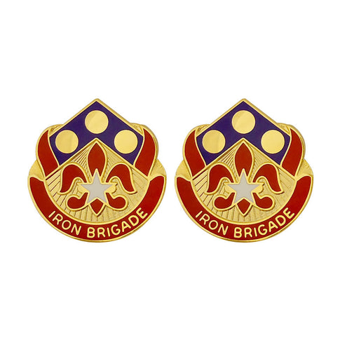 157th Maneuver Enhancement Brigade Unit Crest (Iron Brigade) - Sold in Pairs