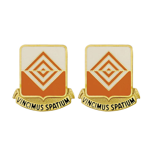 57th Signal Battalion Unit Crest (Vincimus Spatium) - Sold in Pairs