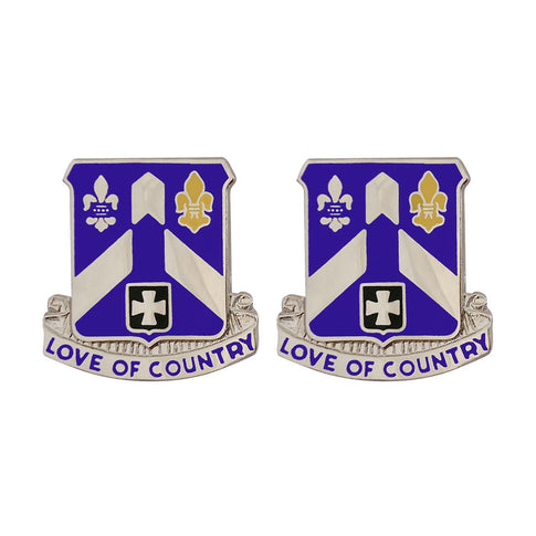 58th Infantry Regiment Unit Crest (Love of Country) - Sold in Pairs