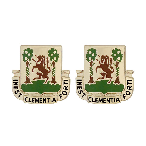 61st Medical Battalion Unit Crest (Inest Clementia Forti) - Sold in Pairs