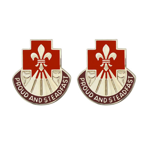 62nd Medical Brigade Unit Crest (Proud and Steadfast) - Sold in Pairs