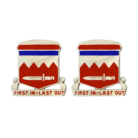 65th Engineer Battalion Unit Crest (First In - Last Out) - Sold in Pairs