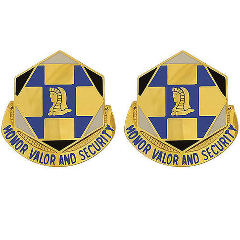 66th Military Intelligence Brigade Unit Crest (Honor Valor and Security) - Sold in Pairs