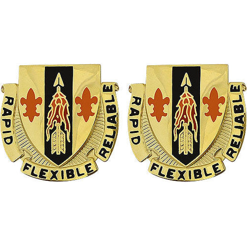 67th Signal Battalion Unit Crest (Rapid Flexible Reliable) - Sold in Pairs