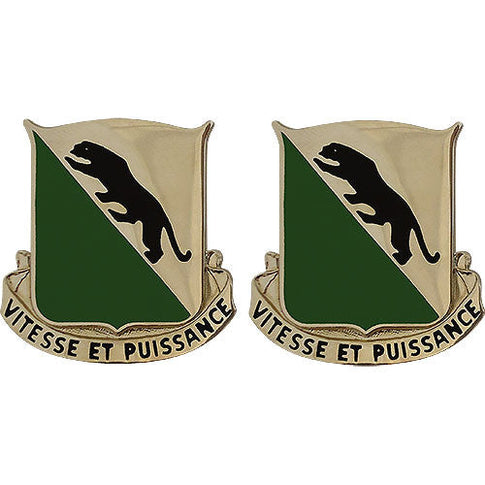 3rd Battalion, 69th Armor Regiment Unit Crest (Vitesse Et Puissance) - Sold in Pairs