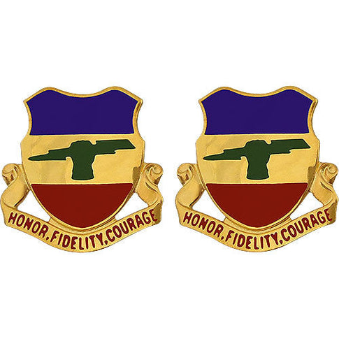 73rd Cavalry Regiment Unit Crest (Honor, Fidelity, Courage) - Sold in Pairs