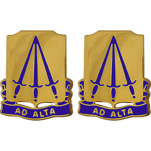 73rd Ordnance Battalion Unit Crest (Ad Alta) - Sold in Pairs