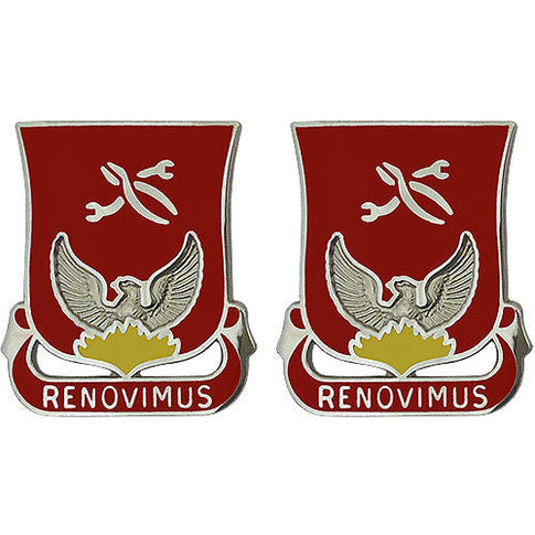 80th Ordnance Battalion Unit Crest (Renovimus) - Sold in Pairs