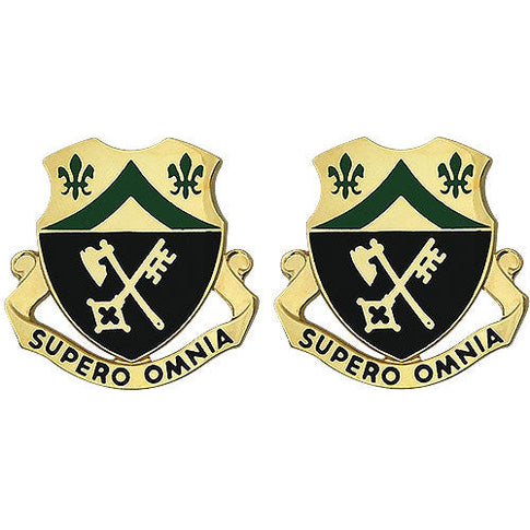81st Armor Regiment Unit Crest (Supero Omnia) - Sold in Pairs