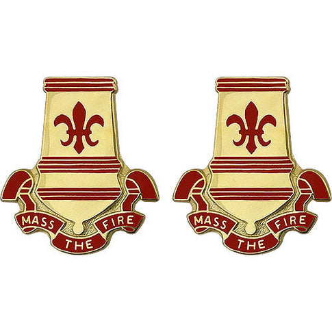 82nd Airborne Division Artillery Unit Crest (Mass the Fire) - Sold in Pairs