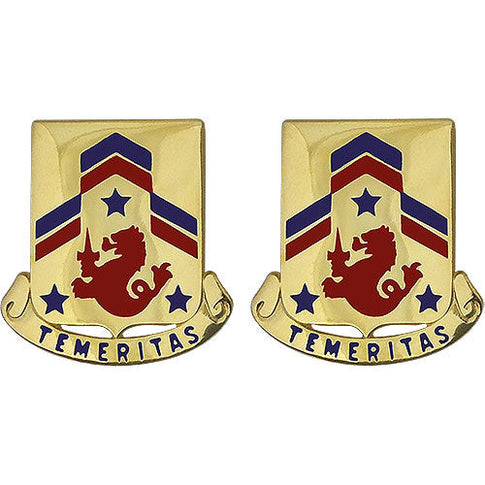 82nd Cavalry Regiment Unit Crest (Temeritas) - Sold in Pairs