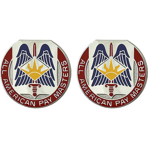 82nd Finance Battalion Unit Crest (All American Paymasters) Army Unit Crests 