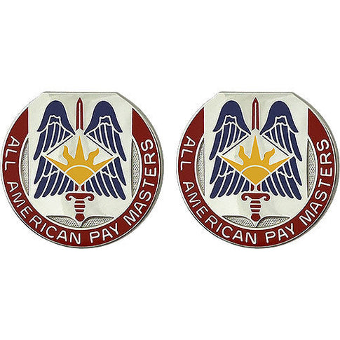 82nd Finance Battalion Unit Crest (All American Paymasters) - Sold in Pairs