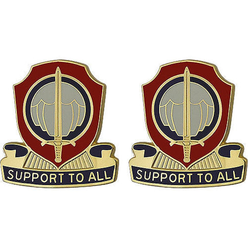 82nd Personnel Services Battalion Unit Crest (Support to All) - Sold in Pairs