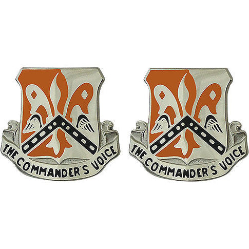 82nd Signal Battalion Unit Crest (The Commander's Voice) - Sold in Pairs