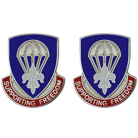 82nd Sustainment Brigade Unit Crest (Supporting Freedom) - Sold in Pairs
