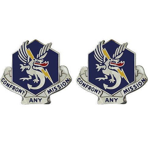 83rd Chemical Battalion Unit Crest (Confront Any Mission) - Sold in Pairs