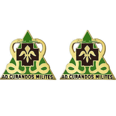 85th Medical Battalion Unit Crest (Ad Curandos Milites) - Sold in Pairs