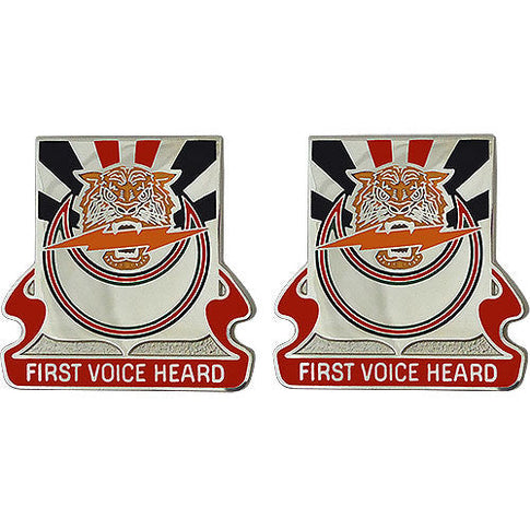 86th Signal Battalion Unit Crest (First Voice Heard) - Sold in Pairs