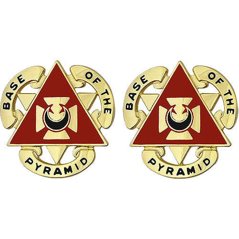 87th Combat Sustainment Support Battalion Unit Crest (Base of the Pyramid) - Sold in Pairs