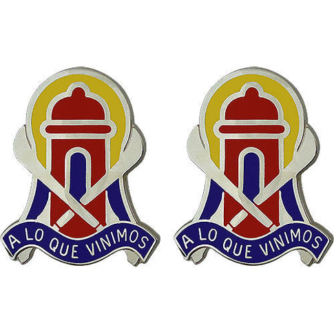 92nd Maneuver Enhancement Brigade Unit Crest (A Lo Que Vinimos) - Sold in Pairs