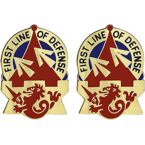 94th Army Air and Missile Defense Command Unit Crest (First Line of Defense) - Sold in Pairs