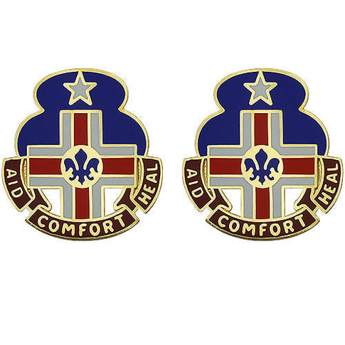 94th Combat Support Hospital Unit Crest (Aid Comfort Heal) - Sold in Pairs