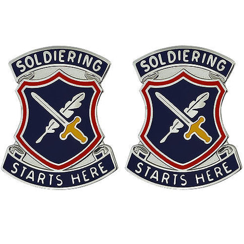 95th Adjutant General Battalion Unit Crest (Soldiering Starts Here) - Sold in Pairs