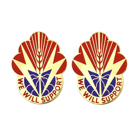 100th Support Battalion Unit Crest (We Will Support) - Sold in Pairs