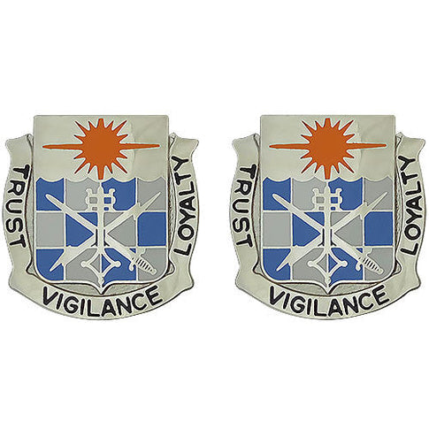 101st Military Intelligence Battalion Unit Crest (Trust Vigilance Loyalty) - Sold in Pairs