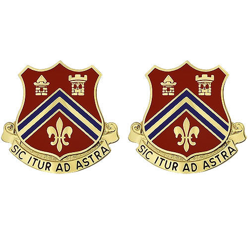 102nd Field Artillery Regiment Unit Crest (Sic Itur Ad Astra) Army Unit Crests 