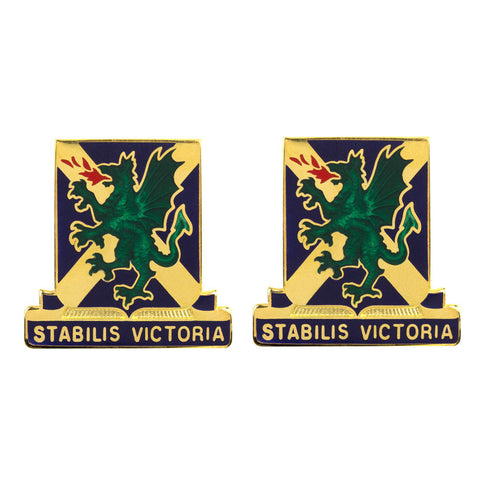103rd Chemical Battalion Unit Crest (Stabilis Victoria) - Sold in Pairs